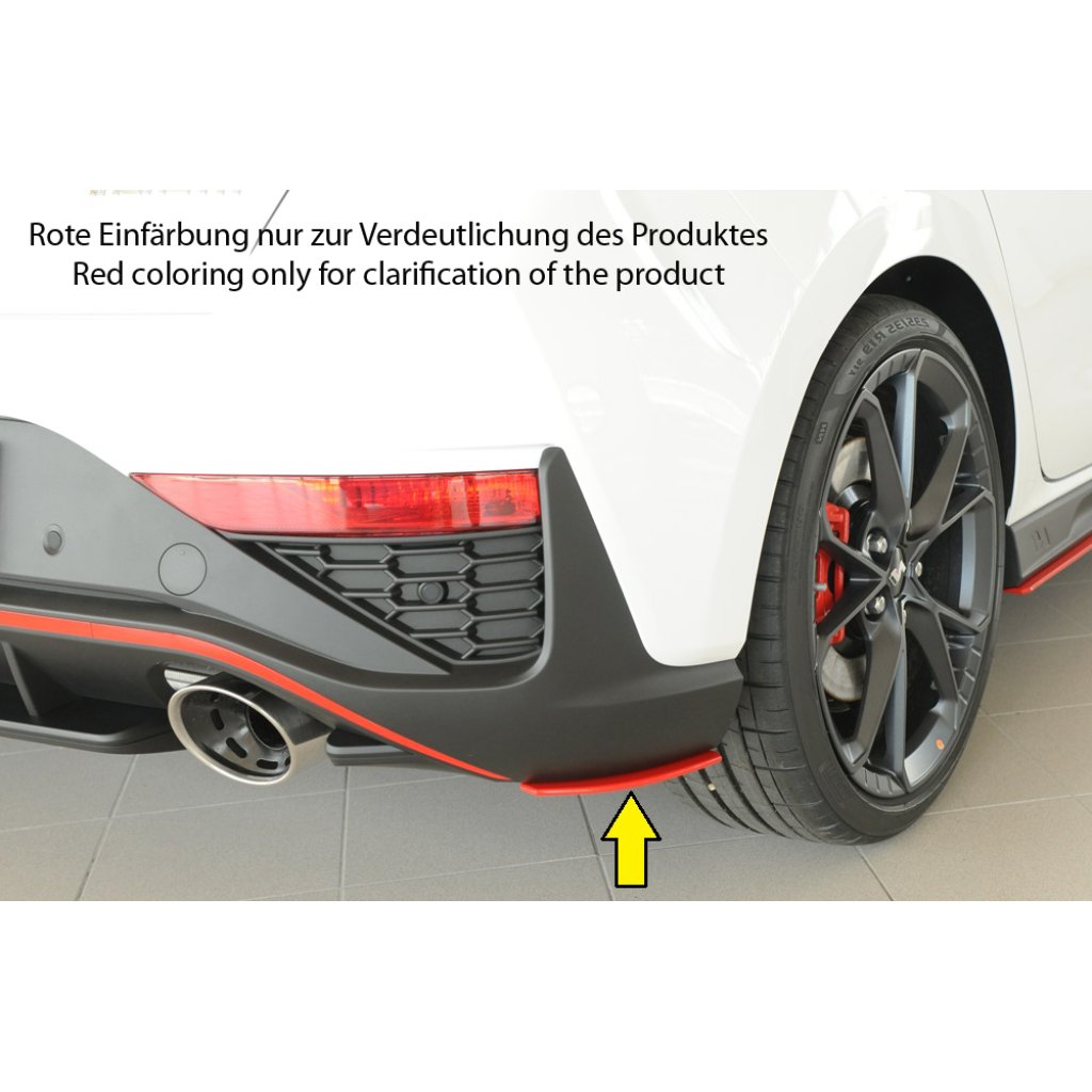 Rieger spoiler pod zadní nárazník na pravé straně pro Hyundai i30 N-Performance PDE 5-dvéř. (hatchback) r.v. 05/21-, plast ABS bez povrchové úpravy