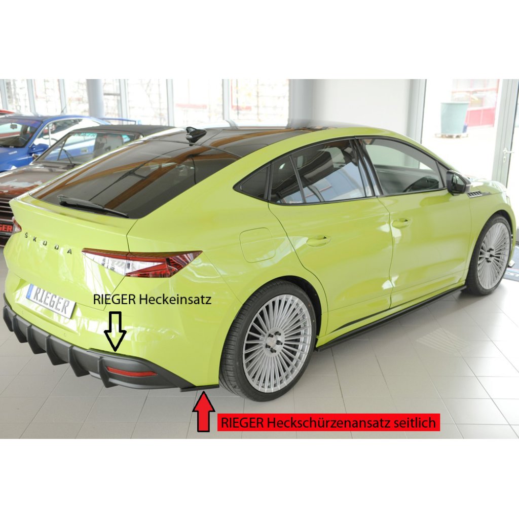 Rieger spoiler pod zadní nárazník na pravé straně pro Škoda Enyaq iV RS SUV (5AZ) r.v. 07/21-, plast ABS bez povrchové úpravy
