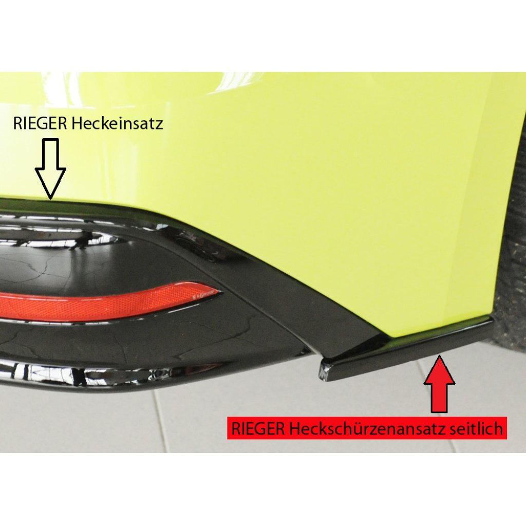 Rieger spoiler pod zadní nárazník na pravé straně pro Škoda Enyaq iV RS SUV (5AZ) r.v. 07/21-, plast ABS lakovaný do černé lesklé barvy