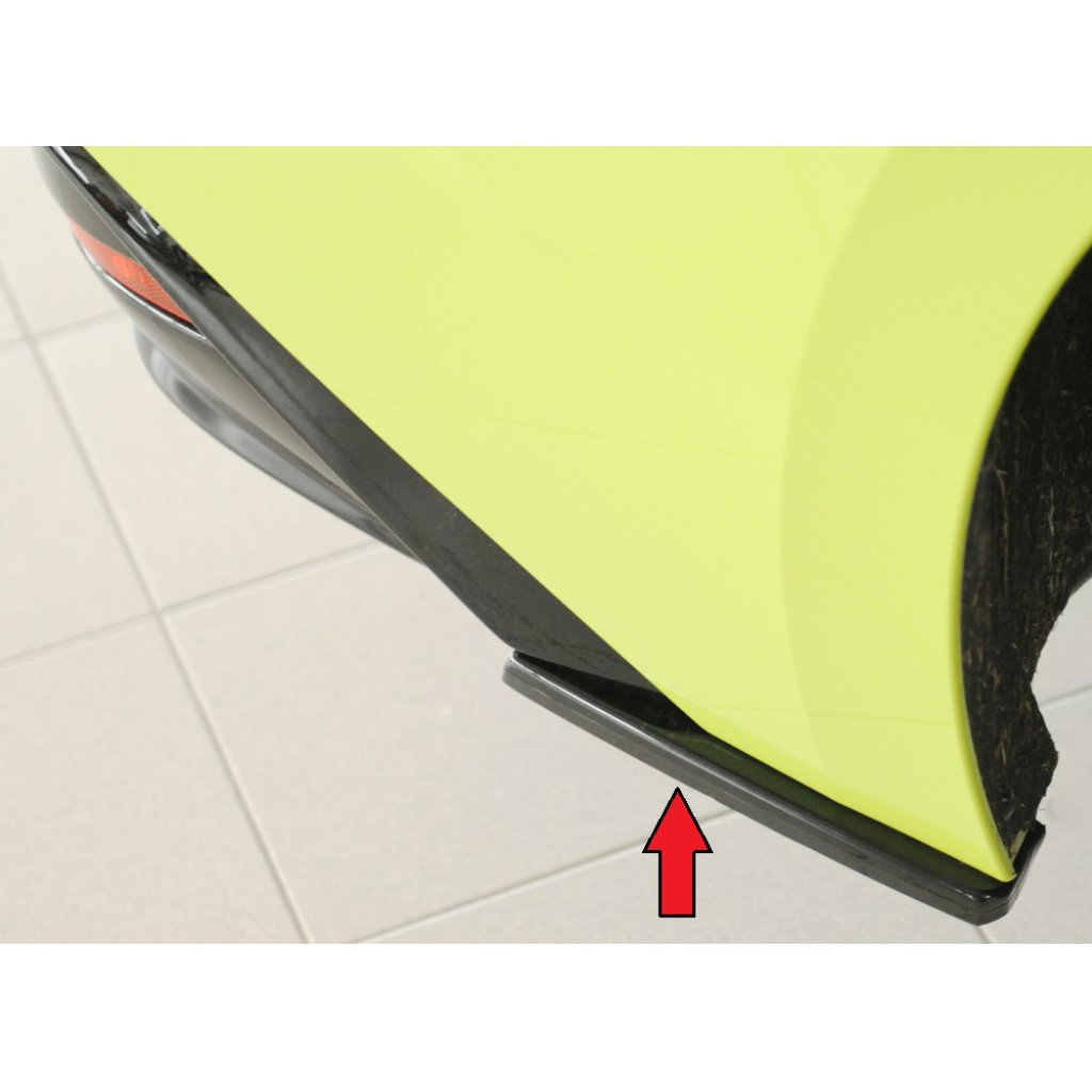 Rieger spoiler pod zadní nárazník na pravé straně pro Škoda Enyaq iV RS SUV (5AZ) r.v. 07/21-, plast ABS lakovaný do černé lesklé barvy