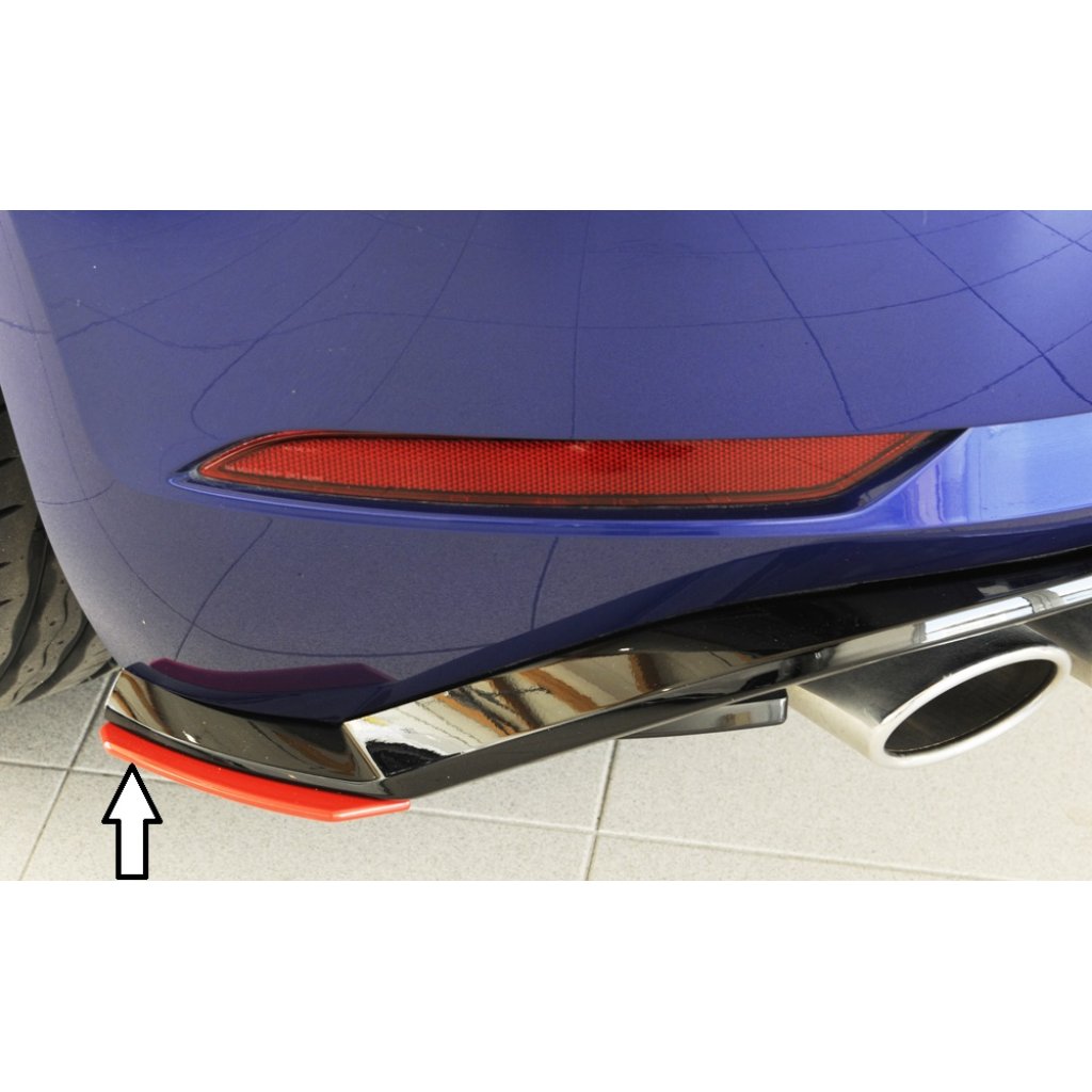 Rieger spoiler pod zadní nárazník na pravé straně pro Volkswagen Golf 7 GTI, R, R-Line 3-dvéř., 5-dvéř. vč. faceliftu r.v. 02/17-, 04/13-12/16, plast ABS bez povrchové úpravy