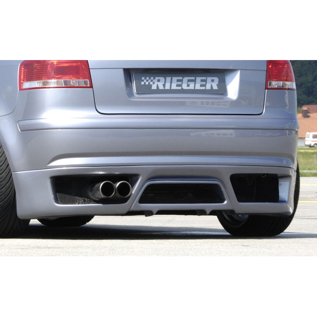 Rieger spoiler pod zadní nárazník pro Audi A3 8P 3-dvéř. r.v. -06/08, plast ABS bez povrchové úpravy