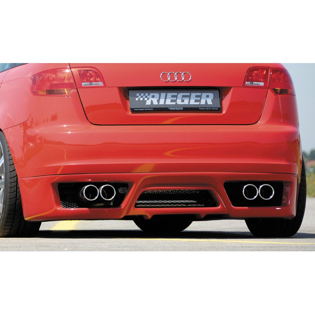 Rieger spoiler pod zadní nárazník pro Audi A3 8P 5-dvéř., Sportback před faceliftem r.v. 06/05-06/08, plast ABS bez povrchové úpravy