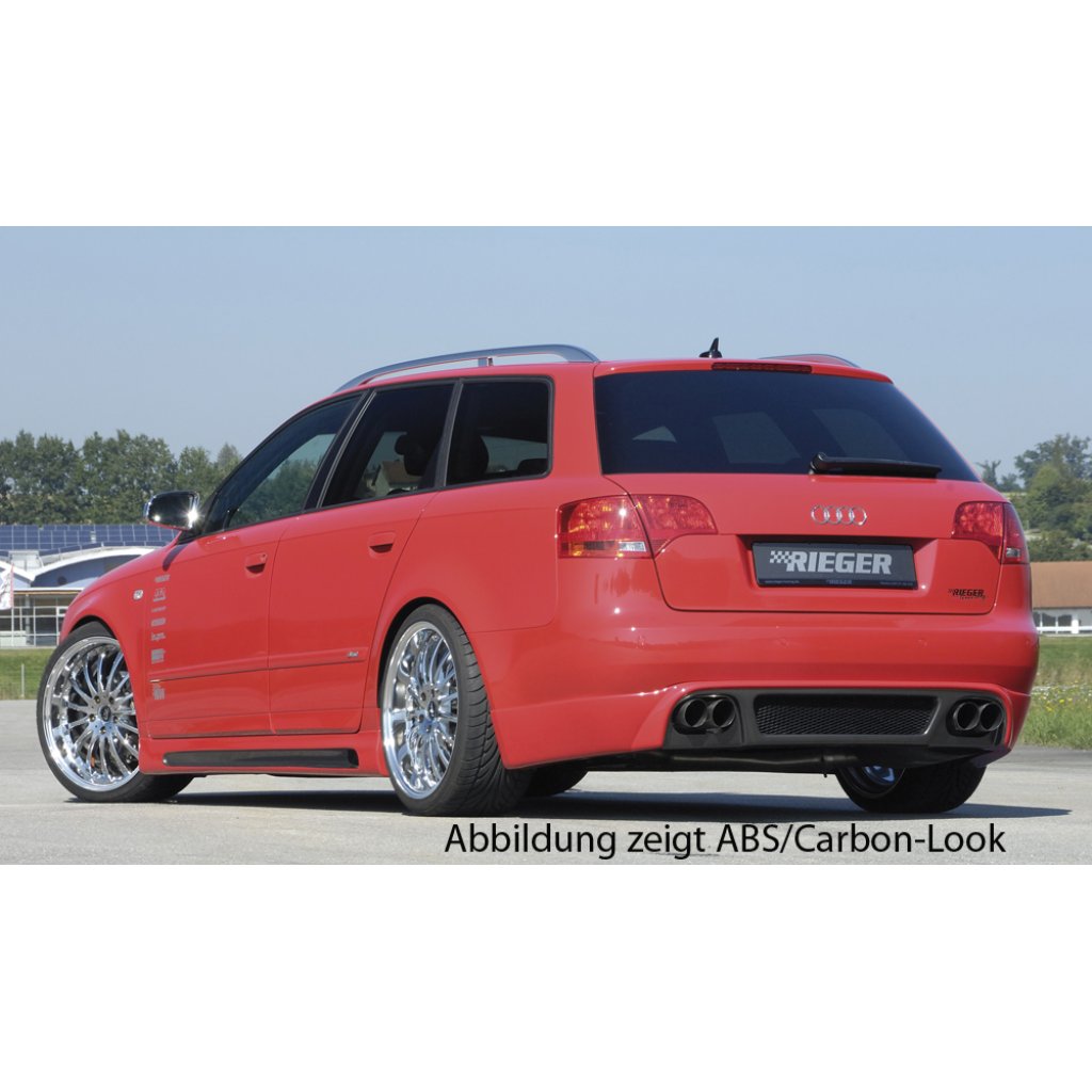 Rieger spoiler pod zadní nárazník pro Audi A4 8E avant, sedan po faceliftu r.v. 11/04-, plast ABS bez povrchové úpravy