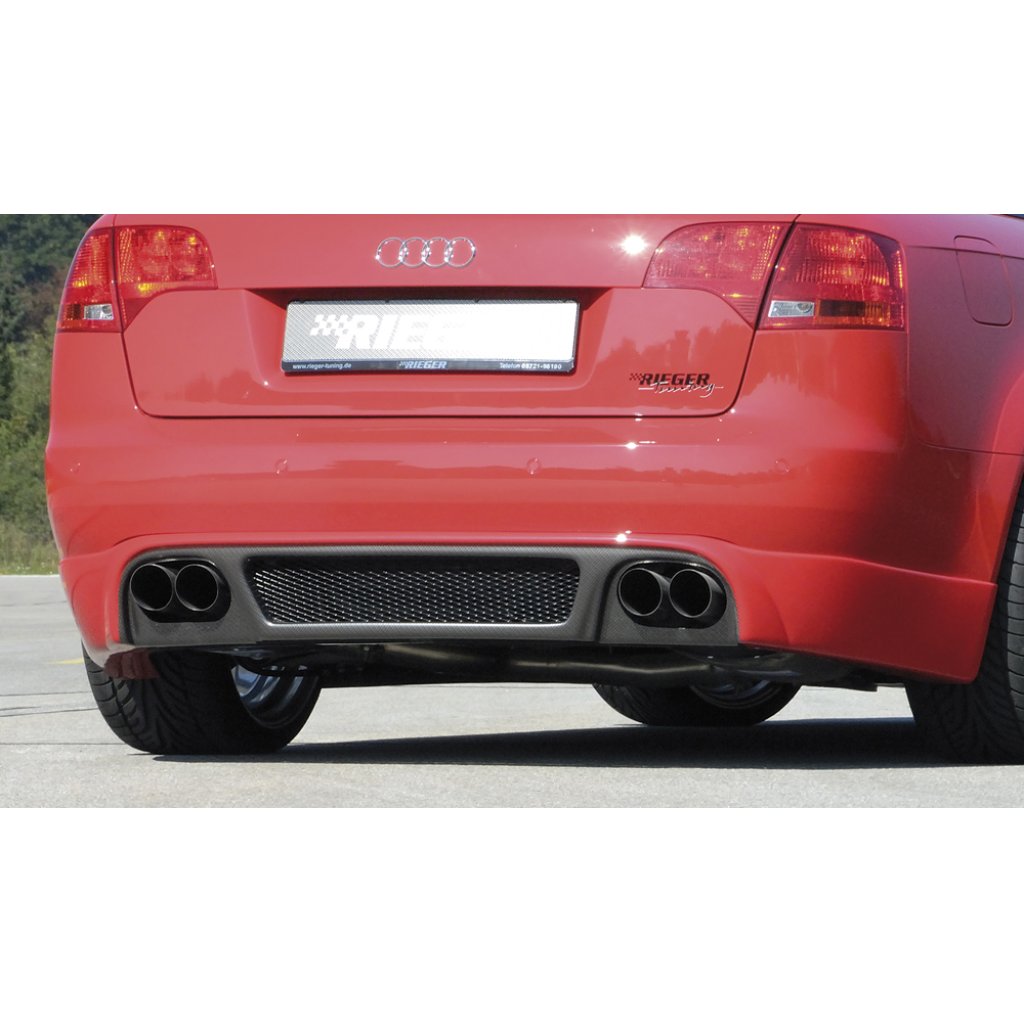 Rieger spoiler pod zadní nárazník pro Audi A4 8E avant, sedan po faceliftu r.v. 11/04-, plast ABS s povrchovou úpravou Carbon-Look