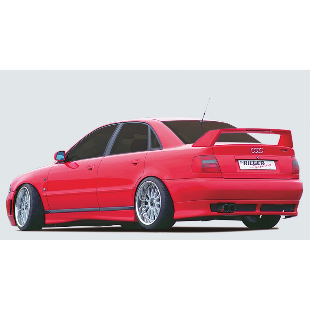 Rieger spoiler pod zadní nárazník pro Audi A4 B5 avant, sedan r.v. 11/94-98, plast ABS bez povrchové úpravy, r.v. 11.1994-1998