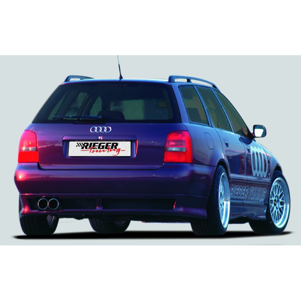 Rieger spoiler pod zadní nárazník pro Audi A4 B5 avant, sedan r.v. 11/94-98, plast ABS bez povrchové úpravy, r.v. 11.1994-1998