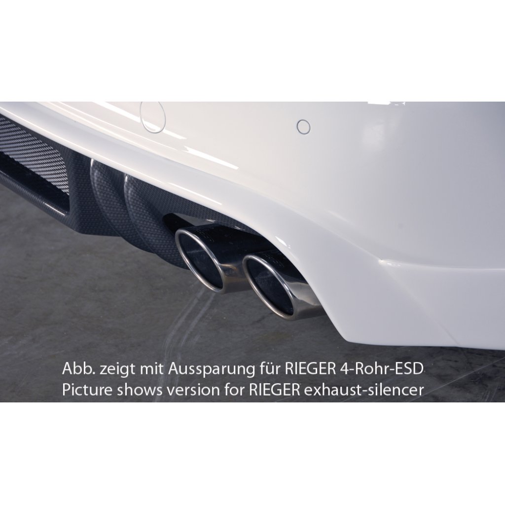 Rieger spoiler pod zadní nárazník pro Audi A4 B8, B81 avant, sedan před faceliftem r.v. 11/07-12/11, plast ABS s povrchovou úpravou Carbon-Look, S-Line, pro koncovky na obou stranách