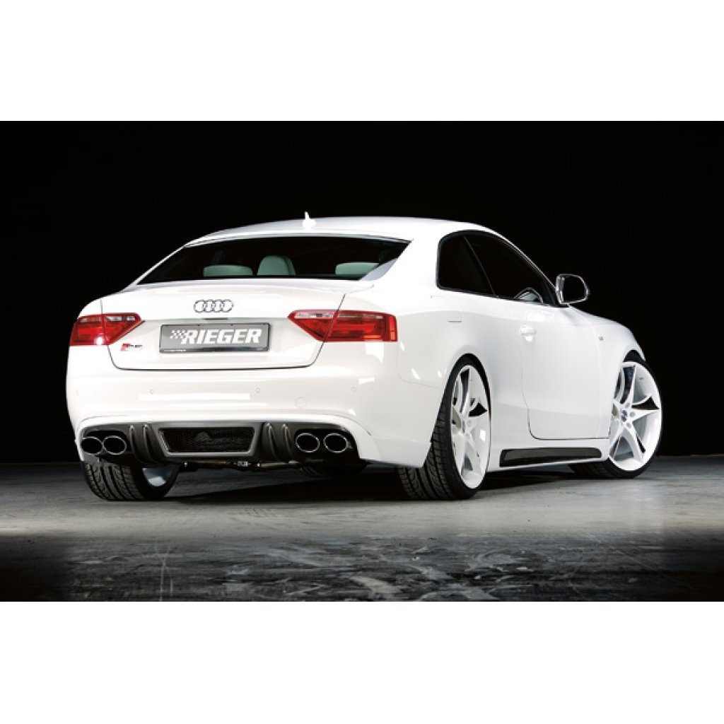 Rieger spoiler pod zadní nárazník pro Audi A4 B8, B81 sedan r.v. 11/07-, plast ABS s povrchovou úpravou Carbon-Look