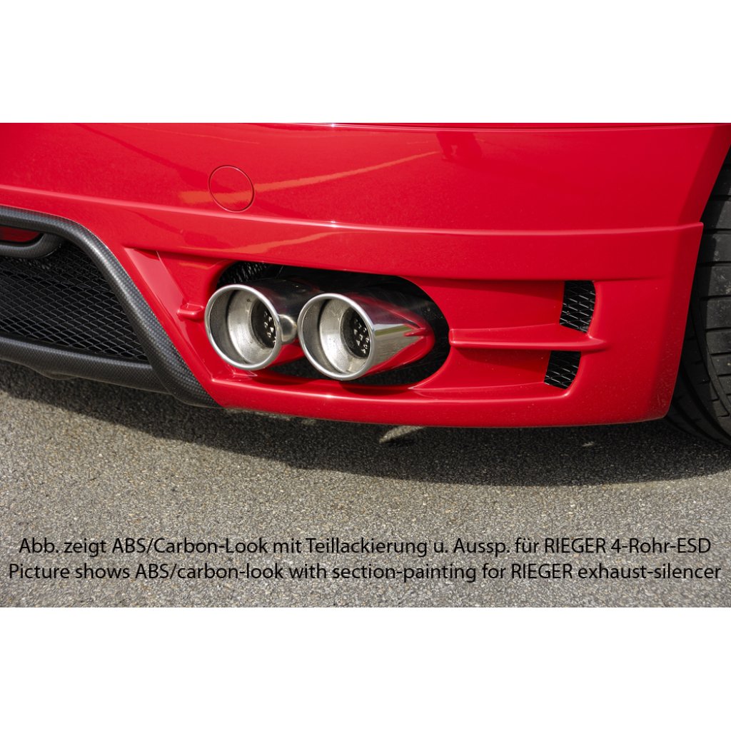 Rieger spoiler pod zadní nárazník pro Audi TT 8J kupé, roadster před faceliftem r.v. 09/06-06/10, plast ABS s povrchovou úpravou Carbon-Look, pro jednoduché koncovky vlevo/vpravo