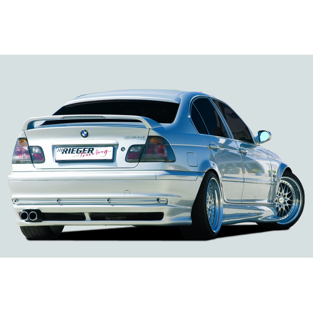 Rieger spoiler pod zadní nárazník pro BMW řada 3 E46 sedan před faceliftem r.v. 02/98-12/01, plast ABS bez povrchové úpravy, včetně tahokovové mřížky