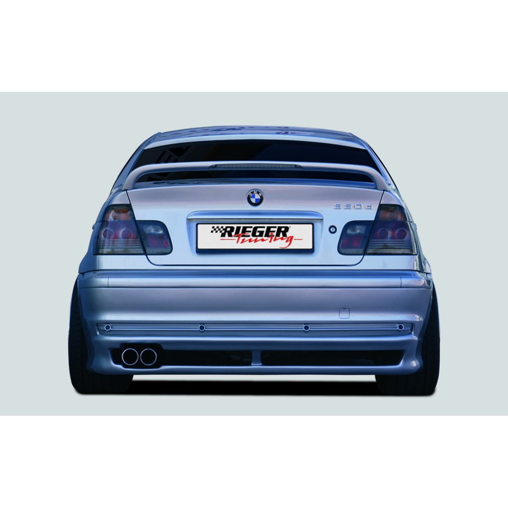Rieger spoiler pod zadní nárazník pro BMW řada 3 E46 sedan před faceliftem r.v. 02/98-12/01, plast ABS bez povrchové úpravy, včetně tahokovové mřížky