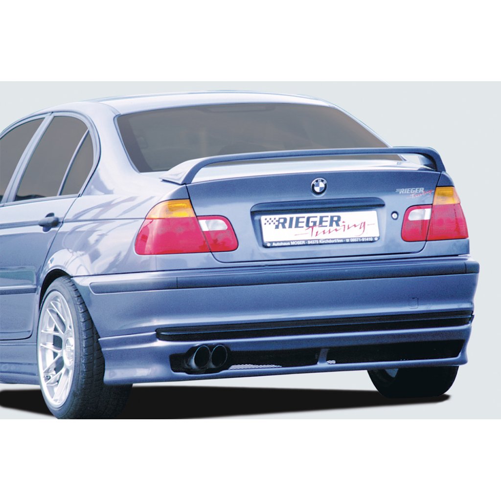 Rieger spoiler pod zadní nárazník pro BMW řada 3 E46 sedan před faceliftem r.v. 02/98-12/01, plast ABS bez povrchové úpravy, včetně tahokovové mřížky