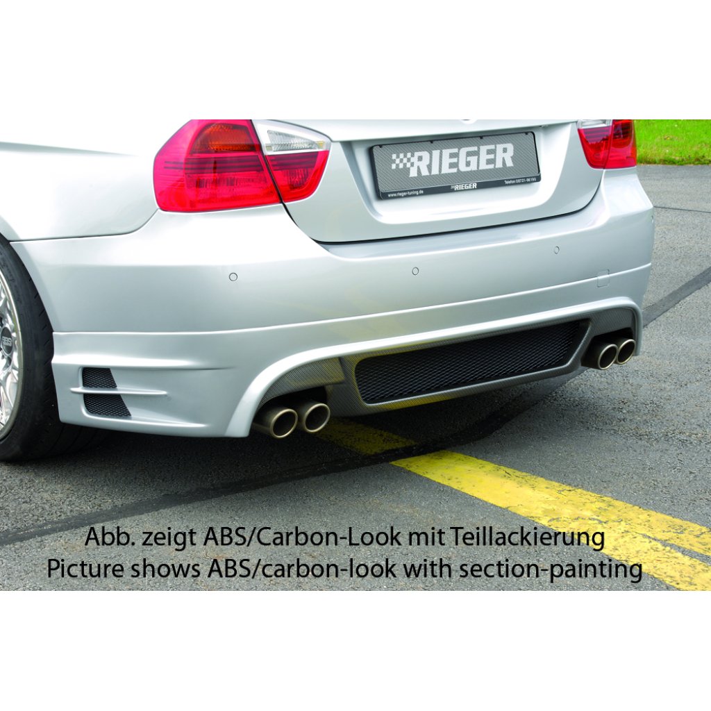 Rieger spoiler pod zadní nárazník pro BMW řada 3 E90, E91 sedan, touring vč. faceliftu r.v. 03/05-08/08, 08/05-08/08, 09/08-, plast ABS bez povrchové úpravy