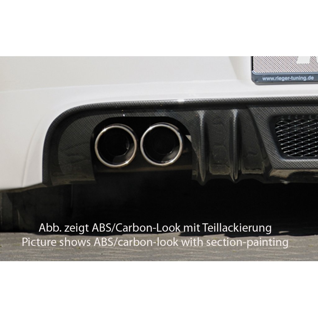 Rieger spoiler pod zadní nárazník pro BMW Z4 E85 kupé, roadster po faceliftu r.v. 01/06-03/09, plast ABS s povrchovou úpravou Carbon-Look, pro orig. dvojitou koncovku vlevo