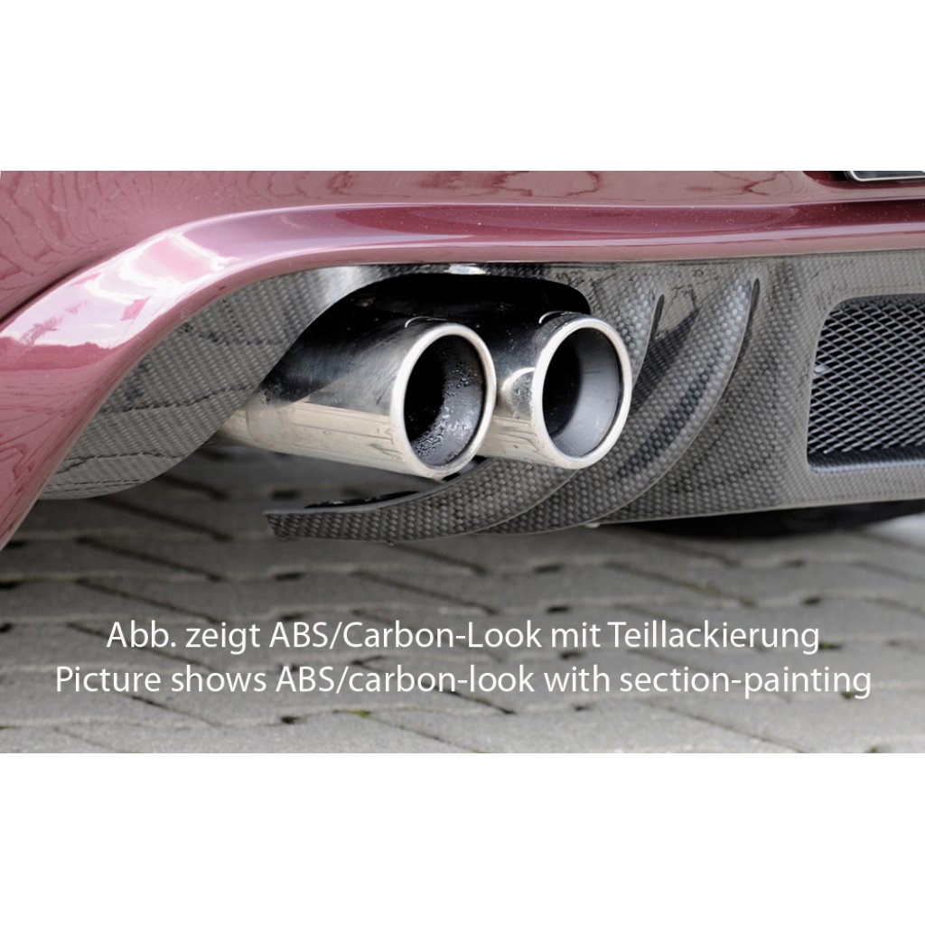 Rieger spoiler pod zadní nárazník pro BMW Z4 E85 kupé, roadster po faceliftu r.v. 01/06-03/09, plast ABS s povrchovou úpravou Carbon-Look, pro orig. dvojitou koncovku vlevo