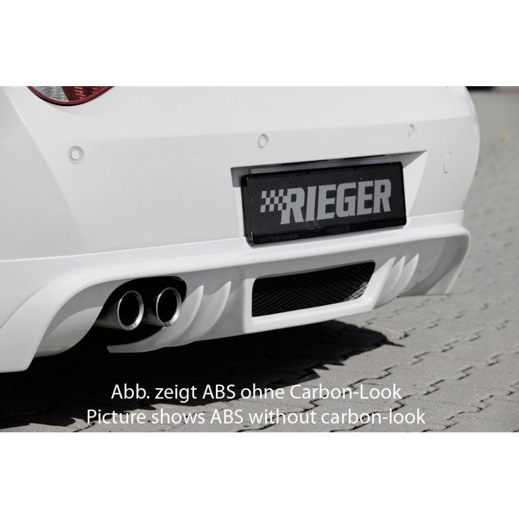Rieger spoiler pod zadní nárazník pro BMW Z4 E85 kupé, roadster po faceliftu r.v. 01/06-03/09, plast ABS s povrchovou úpravou Carbon-Look, pro orig. dvojitou koncovku vlevo