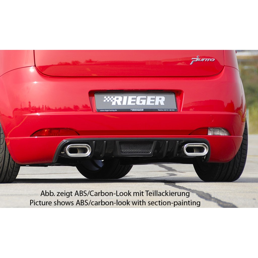 Rieger spoiler pod zadní nárazník pro Fiat Grande Punto 199 3-dvéř., 5-dvéř. r.v. 10/05-, plast ABS bez povrchové úpravy