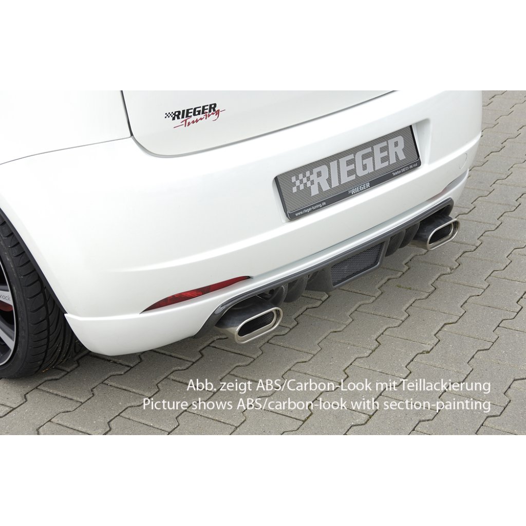 Rieger spoiler pod zadní nárazník pro Fiat Grande Punto 199 3-dvéř., 5-dvéř. r.v. 10/05-, plast ABS bez povrchové úpravy
