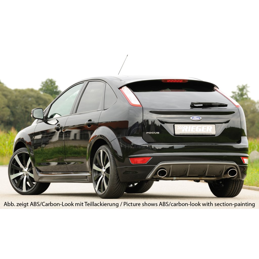 Rieger spoiler pod zadní nárazník pro Ford Focus 2 3-dvéř., 5-dvéř. po faceliftu r.v. 02/08-01/11, plast ABS bez povrchové úpravy