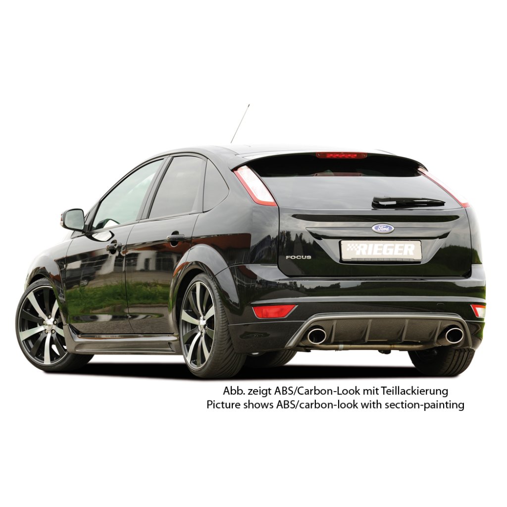 Rieger spoiler pod zadní nárazník pro Ford Focus 2 3-dvéř., 5-dvéř. po faceliftu r.v. 02/08-01/11, plast ABS bez povrchové úpravy
