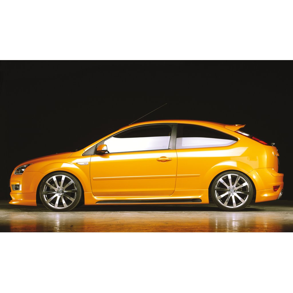Rieger spoiler pod zadní nárazník pro Ford Focus 2 3-dvéř., 5-dvéř. před faceliftem r.v. 07/04-01/08, plast ABS bez povrchové úpravy, pro vozy s koncovkami na obou stranách