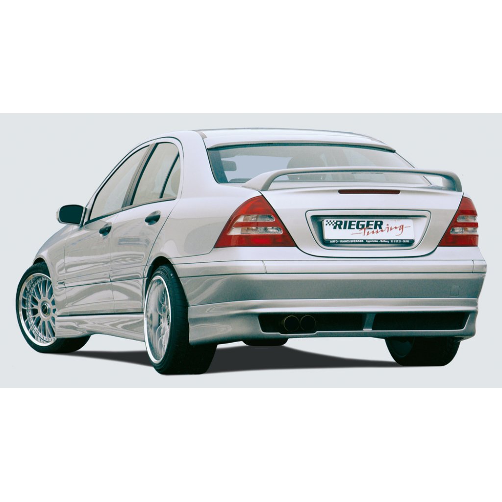 Rieger spoiler pod zadní nárazník pro Mercedes třída C W203 sedan, t-model r.v. 05/00-, plast ABS bez povrchové úpravy