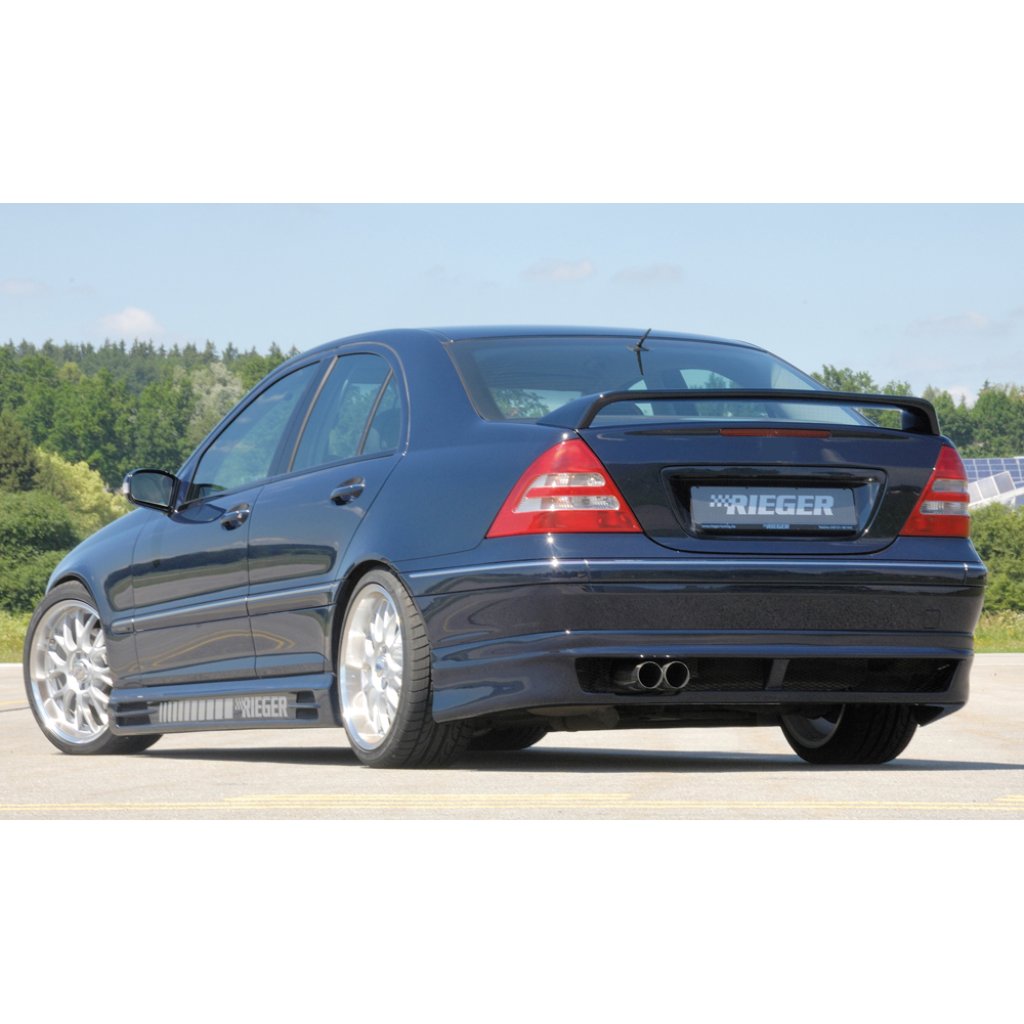 Rieger spoiler pod zadní nárazník pro Mercedes třída C W203 sedan, t-model r.v. 05/00-, plast ABS bez povrchové úpravy