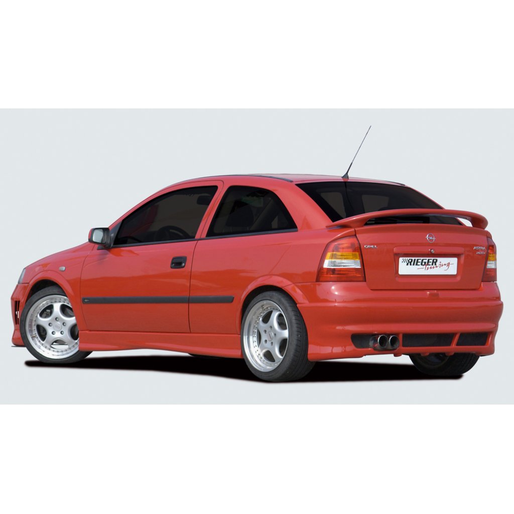 Rieger spoiler pod zadní nárazník pro Opel Astra G 3-dvéř., 5-dvéř., fastback, plast ABS bez povrchové úpravy