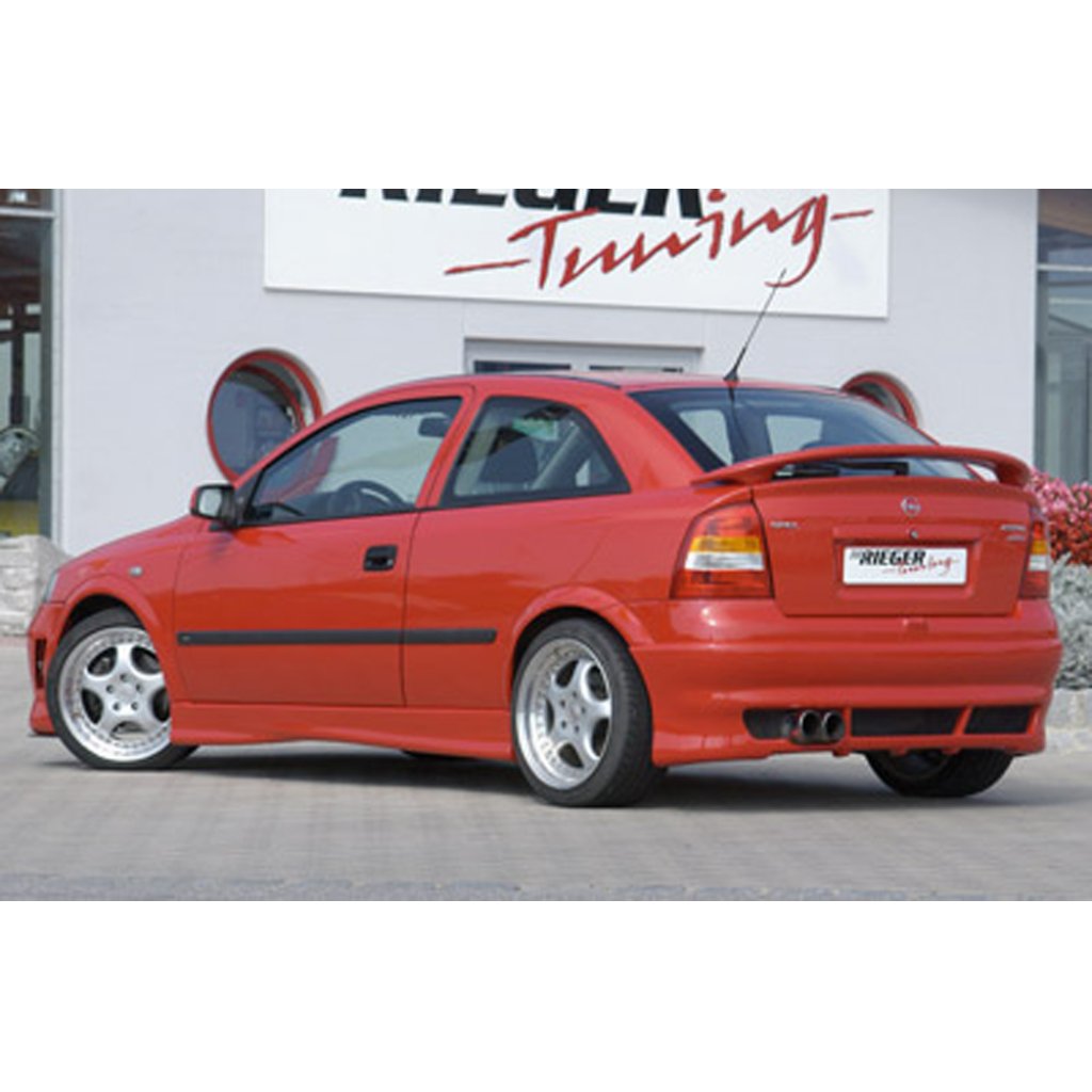 Rieger spoiler pod zadní nárazník pro Opel Astra G 3-dvéř., 5-dvéř., fastback, plast ABS bez povrchové úpravy