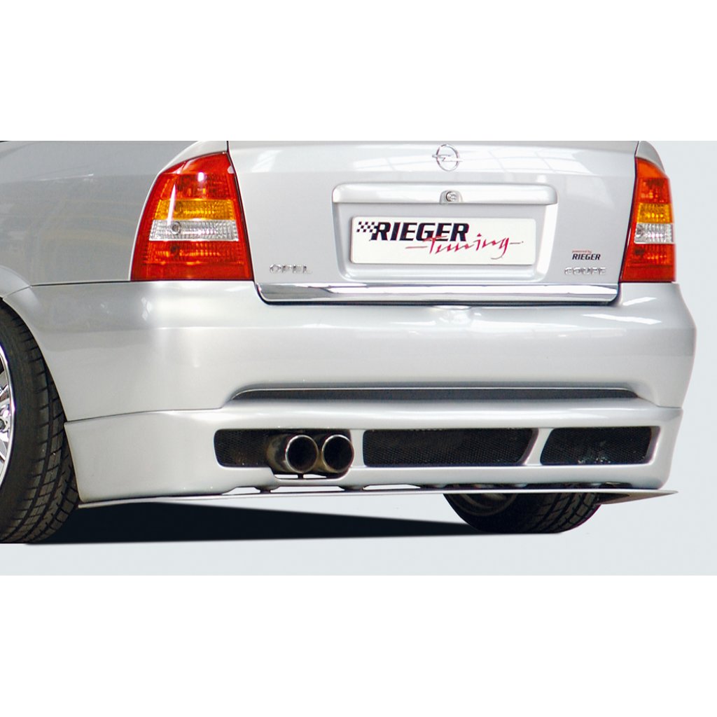 Rieger spoiler pod zadní nárazník pro Opel Astra G 3-dvéř., cabrio, kupé, plast ABS bez povrchové úpravy