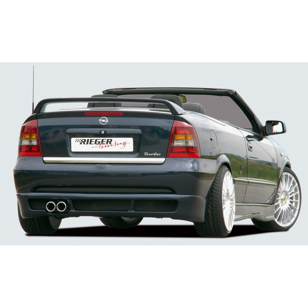 Rieger spoiler pod zadní nárazník pro Opel Astra G 3-dvéř., cabrio, kupé, plast ABS bez povrchové úpravy