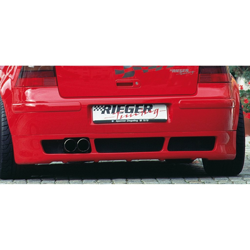 Rieger spoiler pod zadní nárazník pro Volkswagen Golf 4 1J r.v. 10/97-03, plast ABS bez povrchové úpravy, mimo cabrio