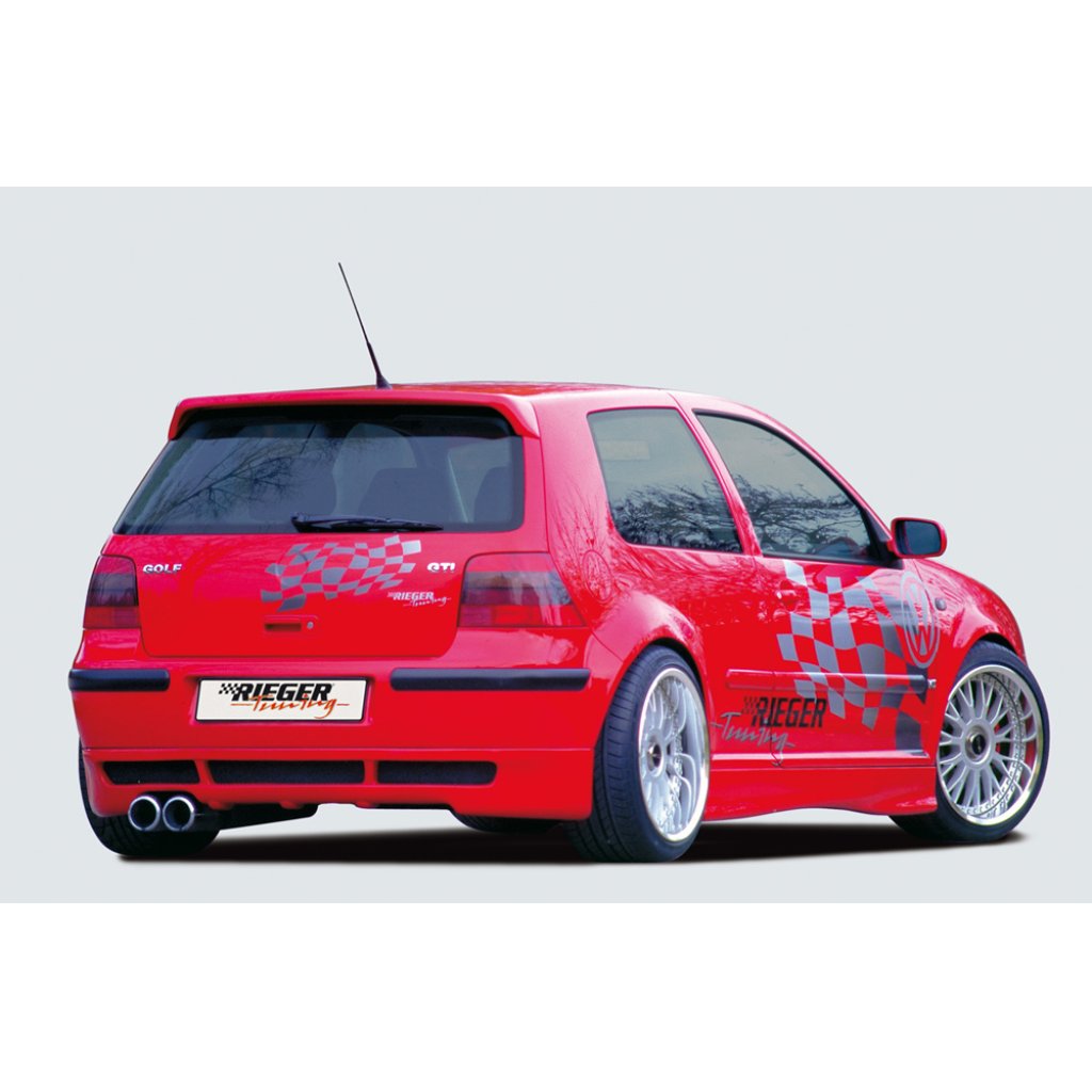 Rieger spoiler pod zadní nárazník pro Volkswagen Golf 4 1J r.v. 10/97-03, plast ABS bez povrchové úpravy, mimo VR6