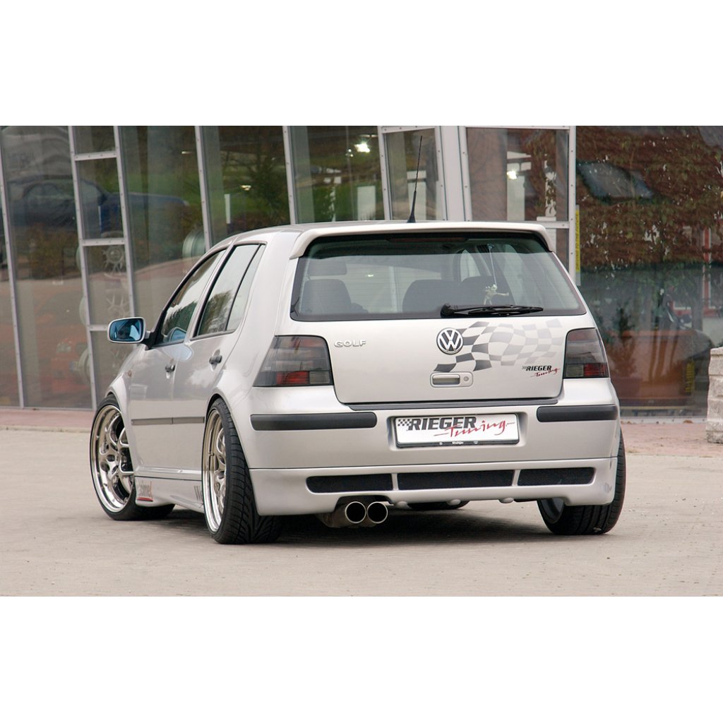 Rieger spoiler pod zadní nárazník pro Volkswagen Golf 4 1J r.v. 10/97-03, plast ABS bez povrchové úpravy, mimo VR6