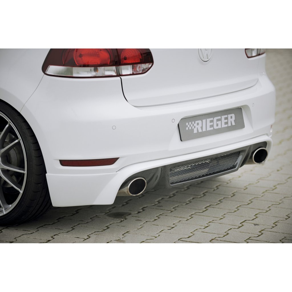 Rieger spoiler pod zadní nárazník pro Volkswagen Golf 6 GTD, GTI 3-dvéř., 5-dvéř., kabriolet, plast ABS s povrchovou úpravou Carbon-Look