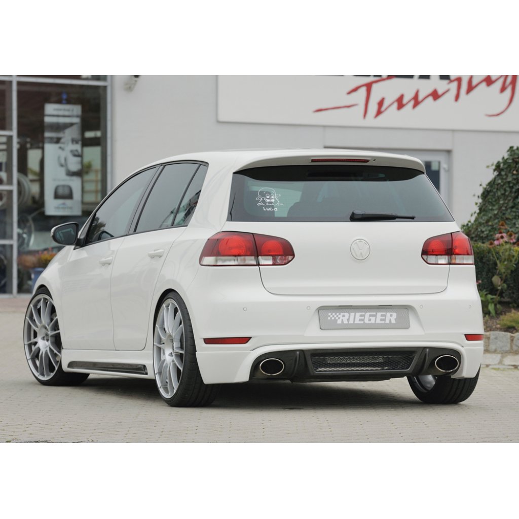 Rieger spoiler pod zadní nárazník pro Volkswagen Golf 6 GTD, GTI 3-dvéř., 5-dvéř., kabriolet, plast ABS s povrchovou úpravou Carbon-Look