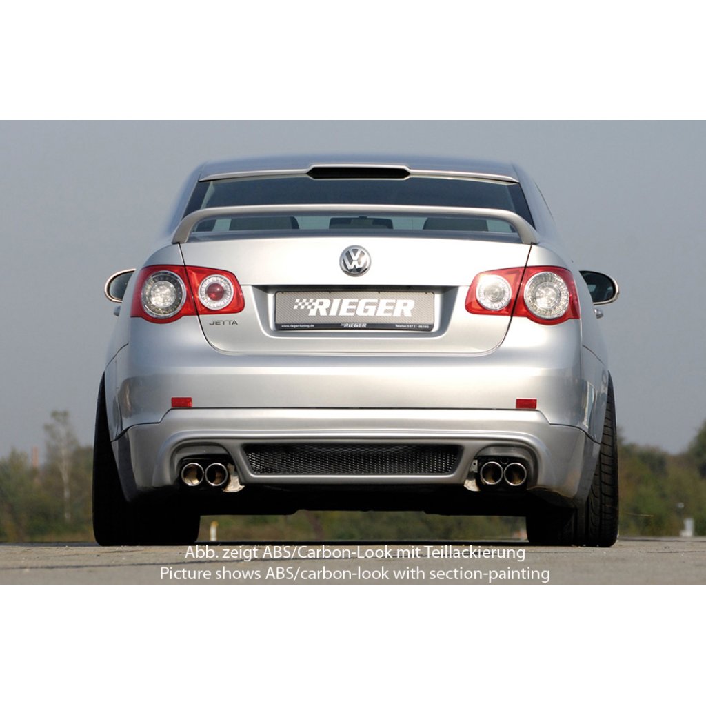 Rieger spoiler pod zadní nárazník pro Volkswagen Jetta 3 1KM 5-dvéř. r.v. 08/05-, plast ABS bez povrchové úpravy