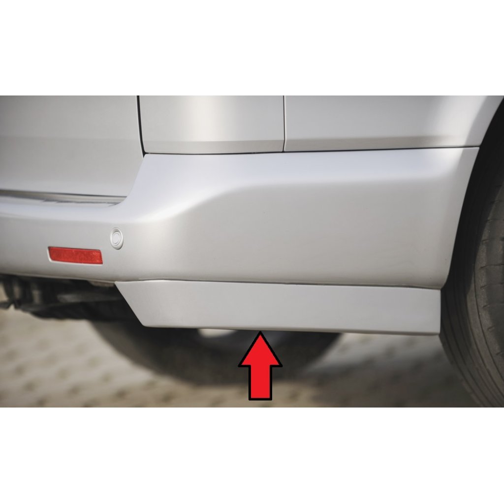 Rieger spoiler pod zadní nárazník pro Volkswagen T5 bus vč. faceliftu r.v. 04/03-08/09, 09/09-, plast ABS bez povrchové úpravy, levý