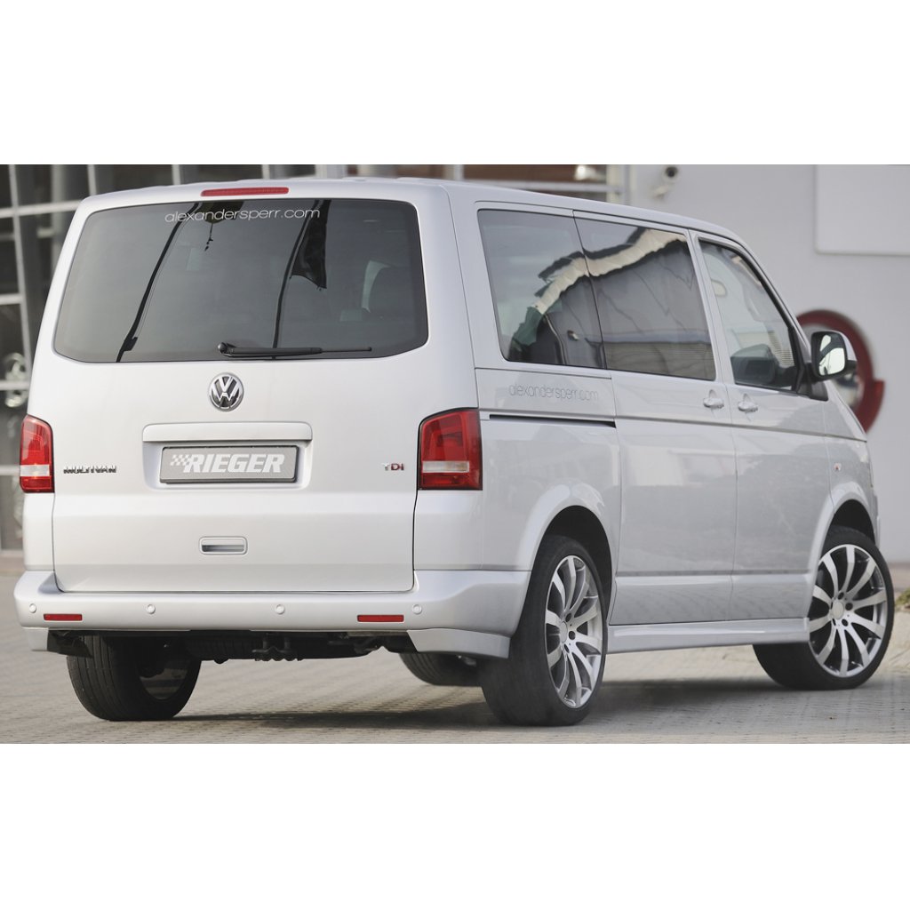 Rieger spoiler pod zadní nárazník pro Volkswagen T5 bus vč. faceliftu r.v. 04/03-08/09, 09/09-, plast ABS bez povrchové úpravy, pravý