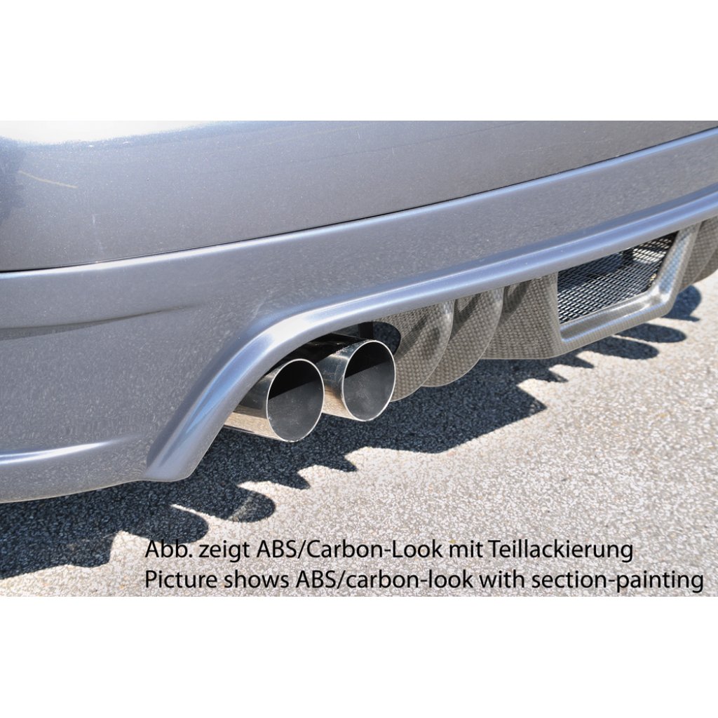 Rieger spoiler pod zadní nárazník pro Volkswagen Touran 1T van před faceliftem r.v. 03/03-10/06, plast ABS bez povrchové úpravy, pro vozy bez tažného zařízení