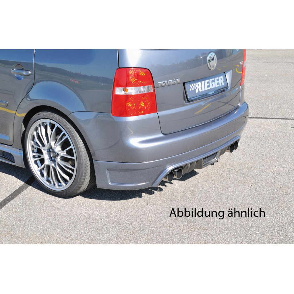 Rieger spoiler pod zadní nárazník pro Volkswagen Touran 1T van před faceliftem r.v. 03/03-10/06, plast ABS bez povrchové úpravy, pro vozy bez tažného zařízení