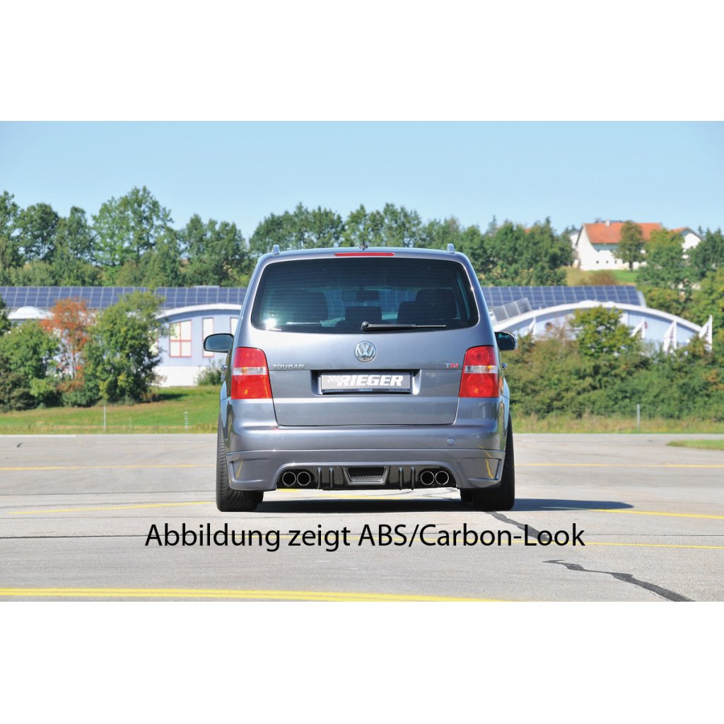 Rieger spoiler pod zadní nárazník pro Volkswagen Touran 1T van r.v. 03/03-10/06, plast ABS bez povrchové úpravy