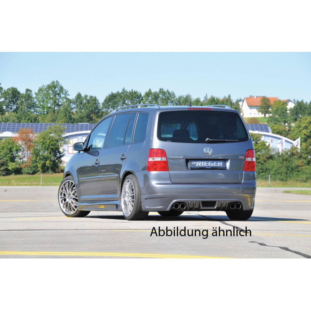 Rieger spoiler pod zadní nárazník pro Volkswagen Touran 1T van r.v. 03/03-10/06, plast ABS bez povrchové úpravy