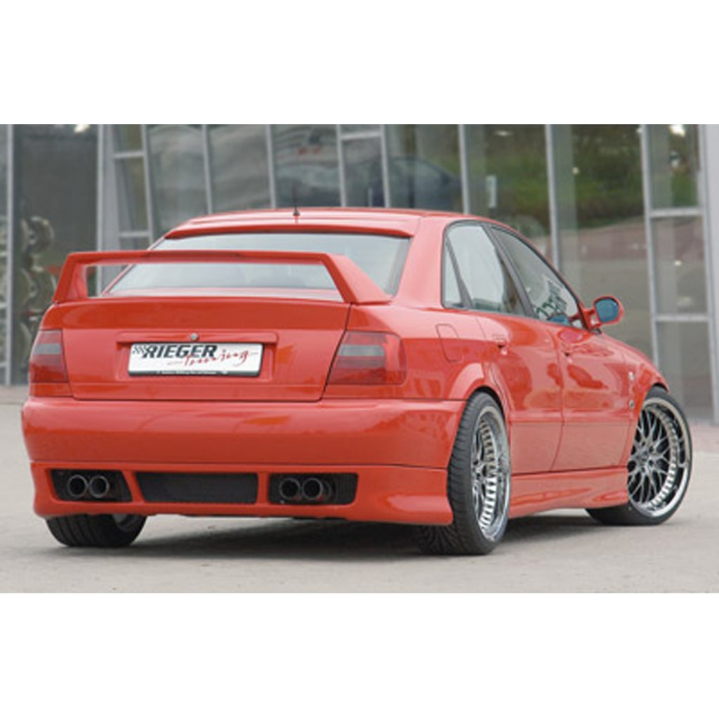 Rieger spoiler pod zadní nárazník RS4-Look pro Audi A4 B5 avant, sedan r.v. 99-12/00, plast ABS bez povrchové úpravy, r.v. 1999-12/2000