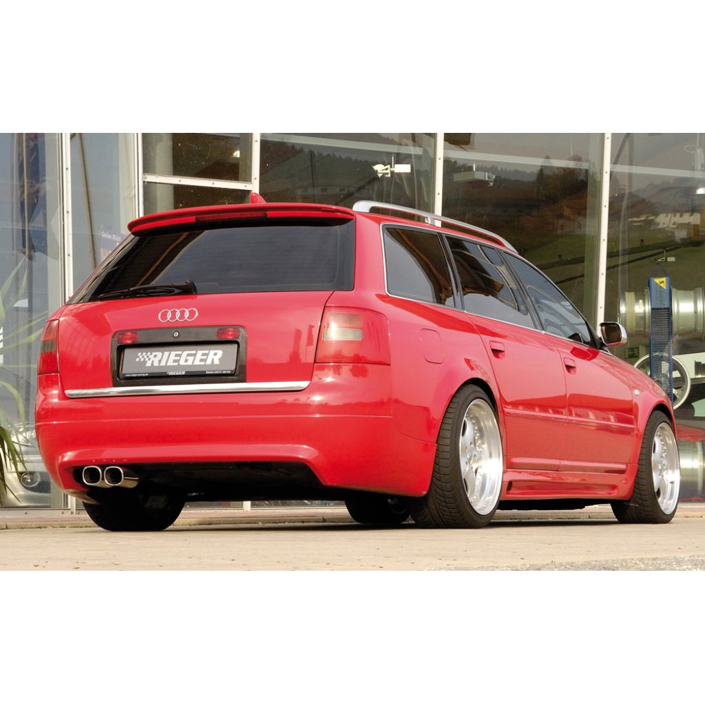 Rieger spoiler pod zadní nárazník S6 Look pro Audi A6 4B avant před faceliftem r.v. 01/97-06/01, plast ABS bez povrchové úpravy