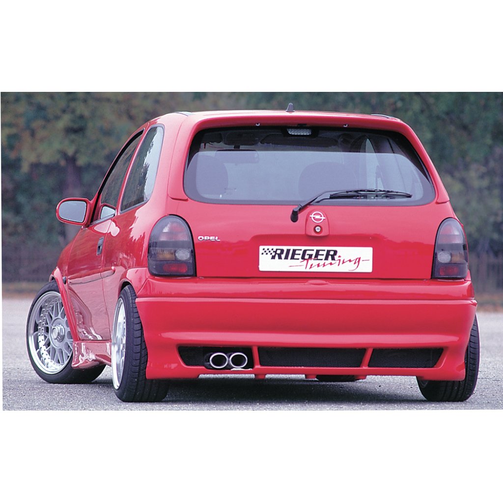 Rieger spoiler pod zadní nárazník (varianta 1) pro Opel Corsa B 3-dvéř., 5-dvéř. (model od r.v. 97) r.v. 11/96-, plast ABS bez povrchové úpravy