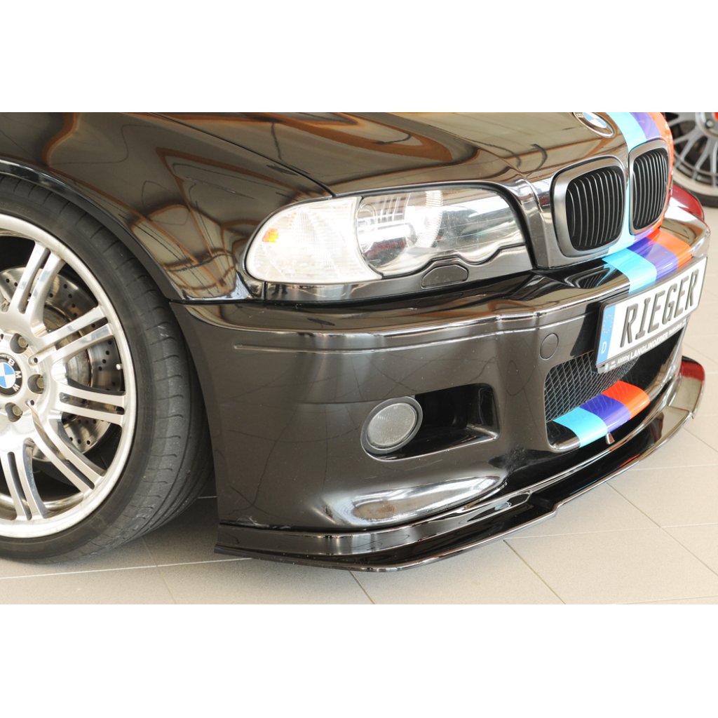 Rieger Spoilerlippe (GBL-50234) pro BMW řada 3 E46 M3 kupé, r.v. 06/00-, plast ABS lakovaný do černé lesklé barvy