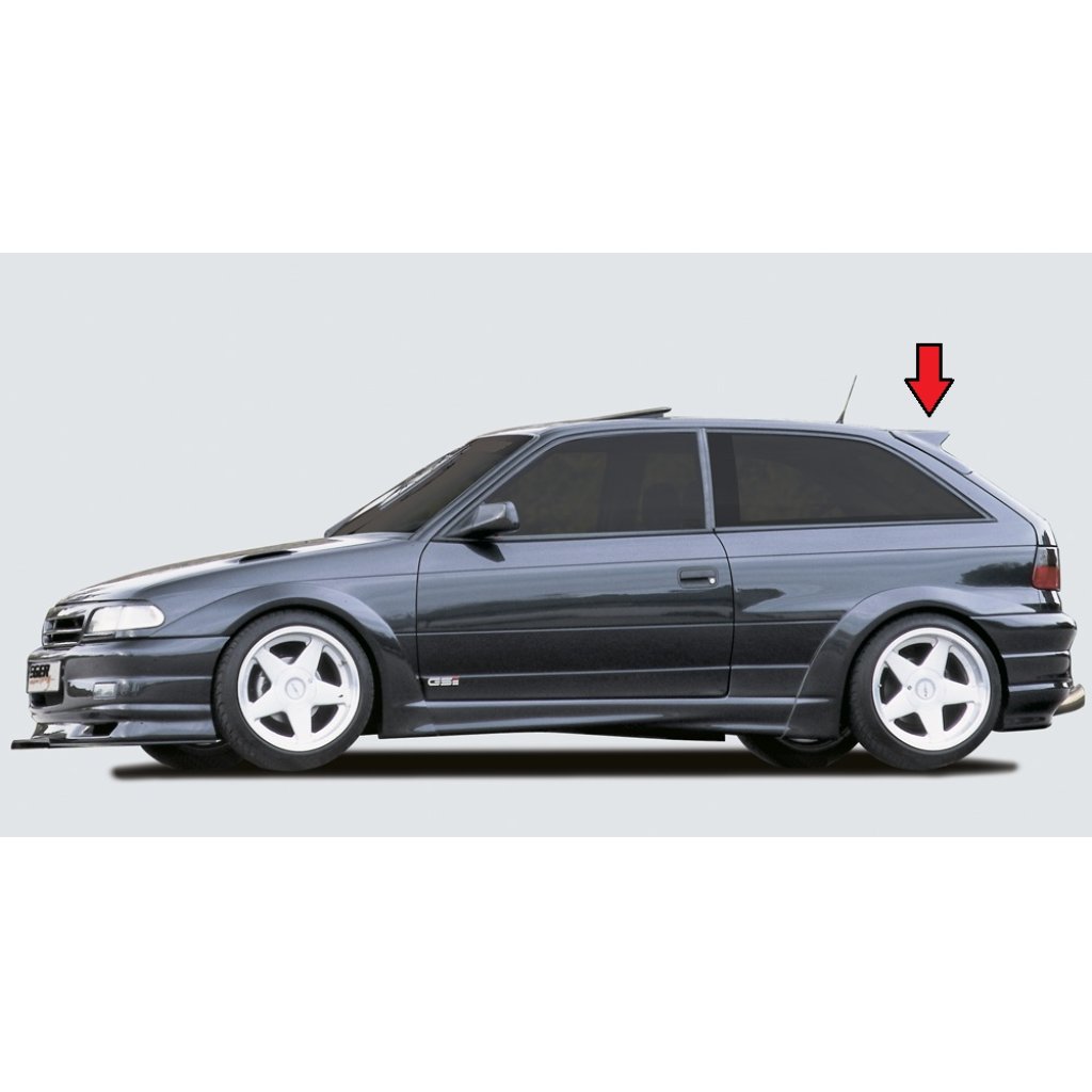 Rieger stříška nad zadní okno pro Opel Astra F hatchback, plast ABS bez povrchové úpravy