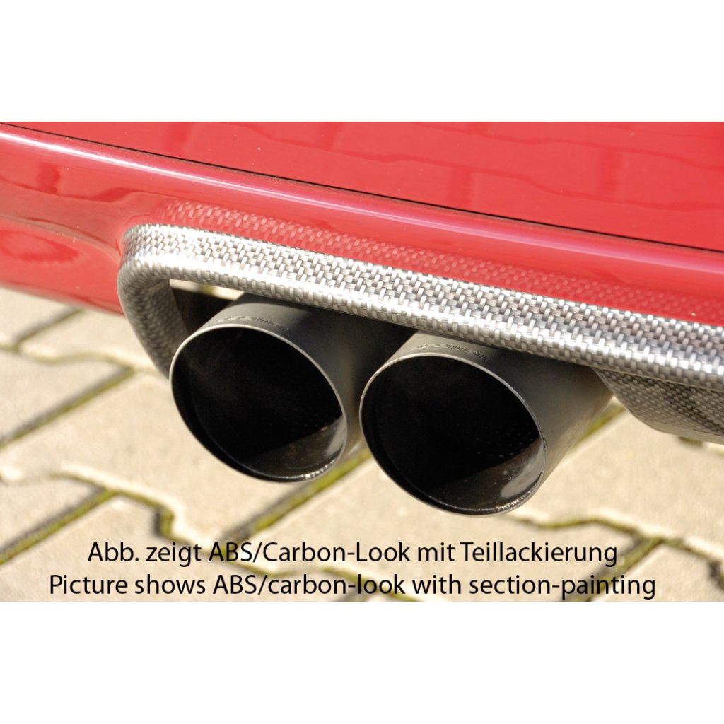 Rieger vložka zadního nárazníku CSL-Look pro BMW řada 3 E46 M3 kabriolet, kupé, plast ABS s povrchovou úpravou Carbon-Look